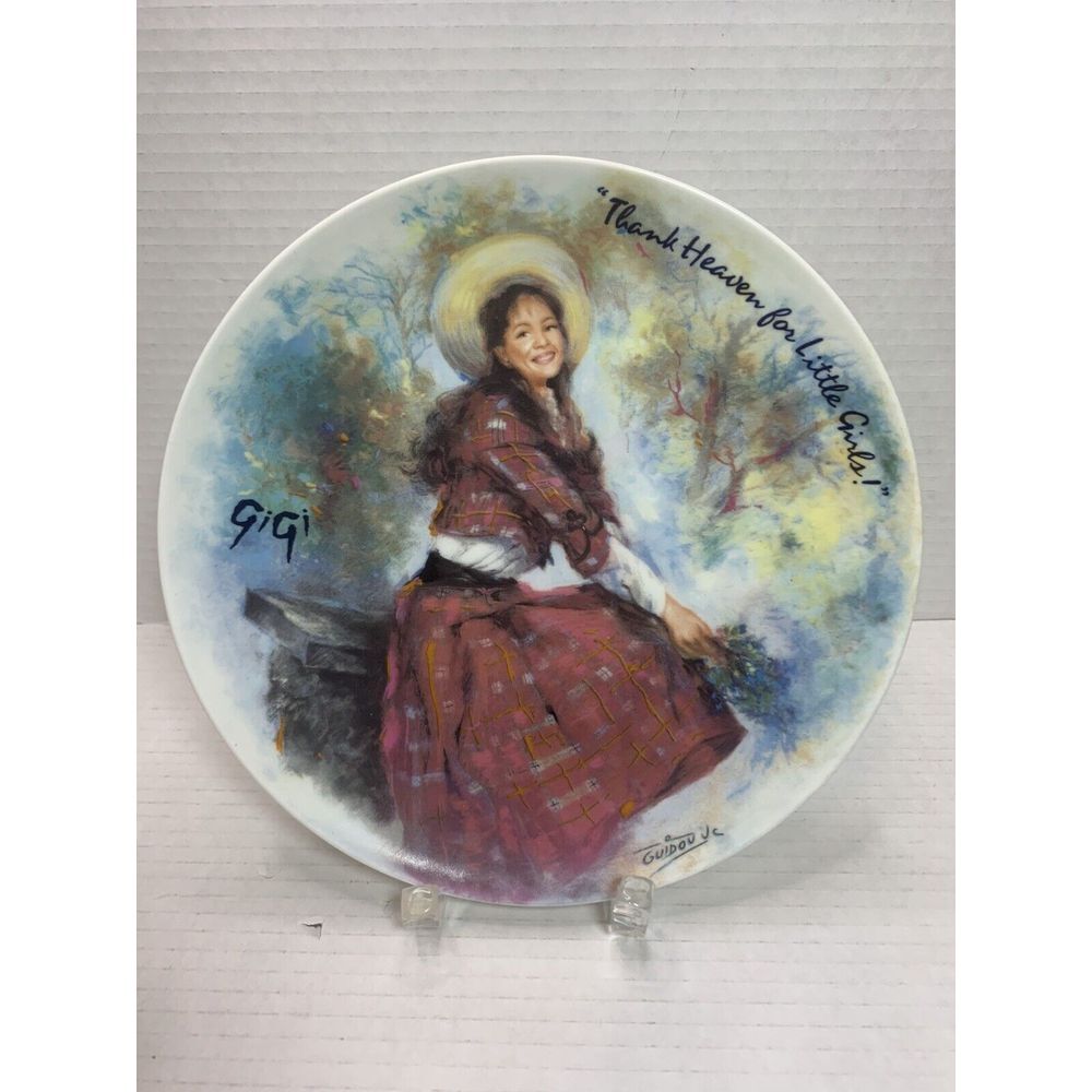 GIGI  D'Arceau-Limoges Collector's Plate 1985 Thank Heaven for Little Girls /COA